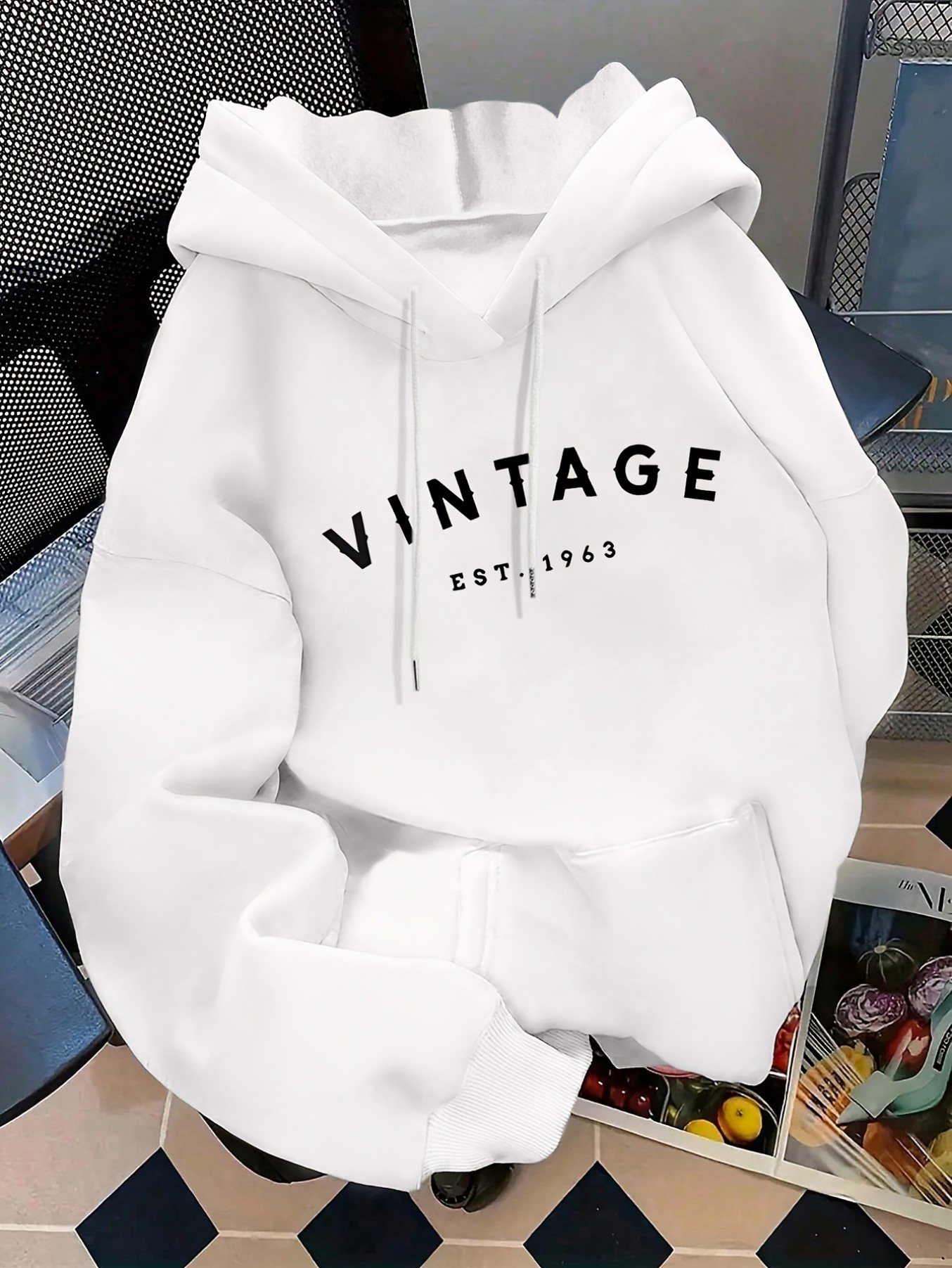 Summer Clothing Drawing - Ladies' Casual Hooded Sweatshirt with Fashionable