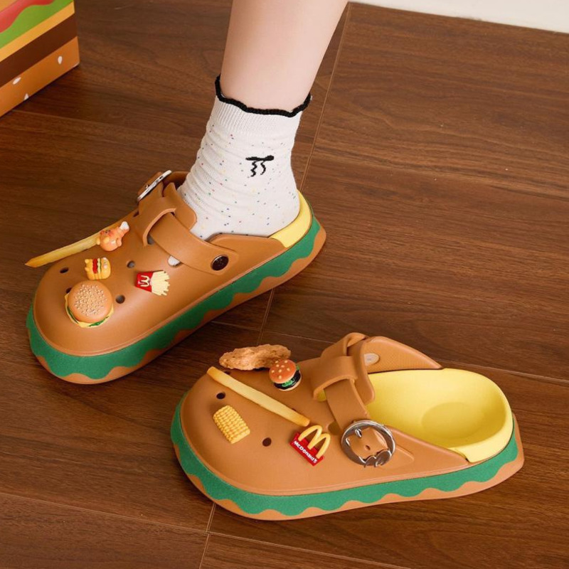 Funny Hamburger Summer Slipper - Summer Clothing Wraps recension och pris