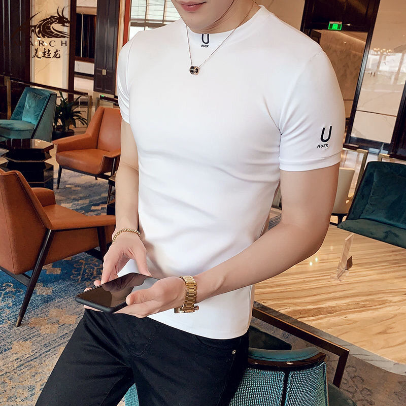 Black T Shirt for Men Plain Cl - Summer Clothing Wholesale recension och pris