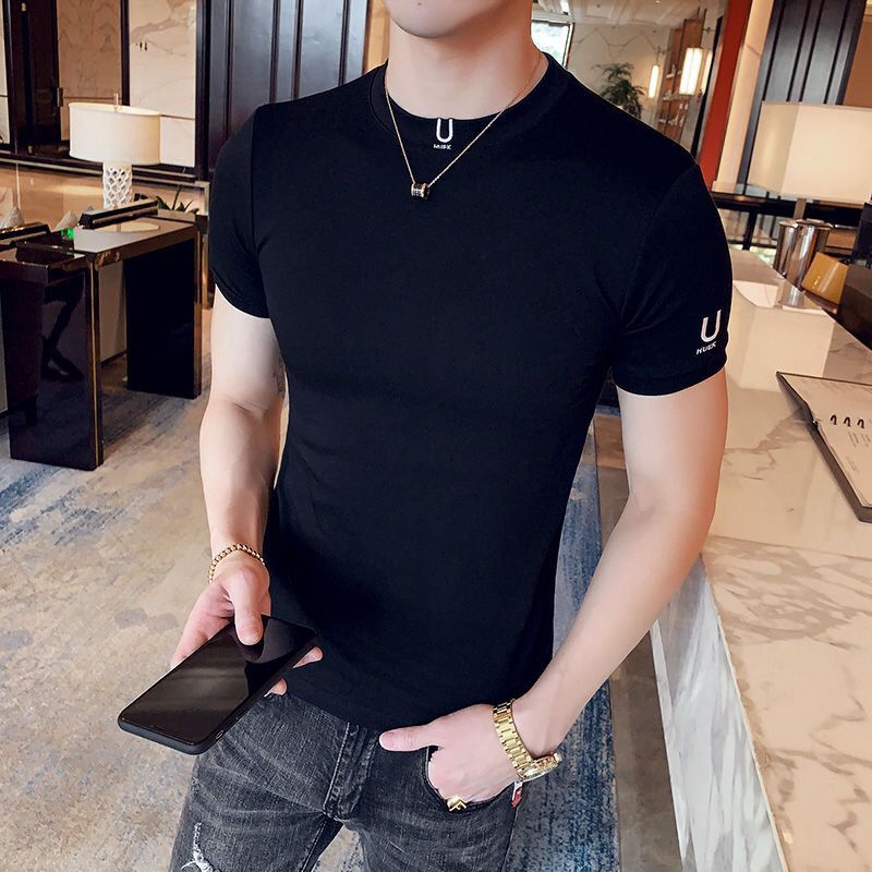 Black T Shirt for Men Plain Cl - Summer Clothing Wholesale recension och pris