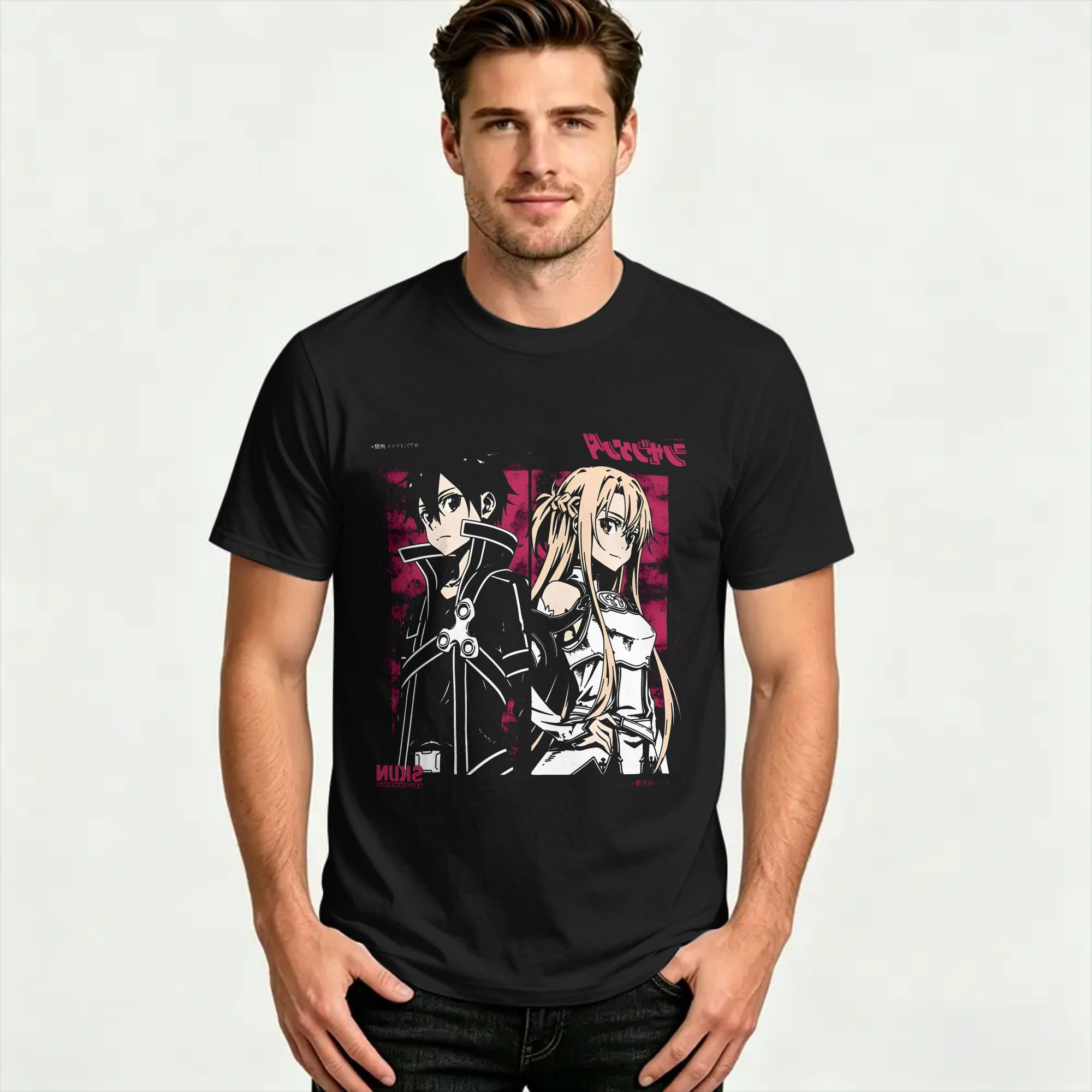 kirito and asuna Cotton T-Shir - Summer Clothing Wholesale recension och pris